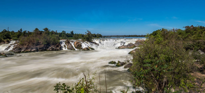 老挝南部湄公河Champasak省HhonePaphengFalls图片