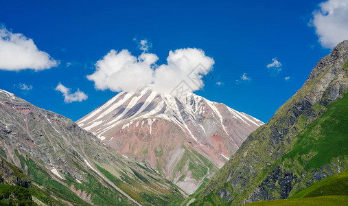 格鲁吉亚高加索高加索高加索山脉Kazbek山的图片景象图片