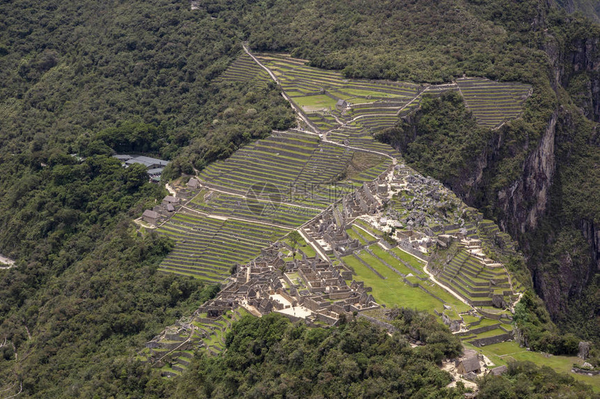 秘鲁MachuPicchu圣谷Inca帝国城市和Huaynapic图片