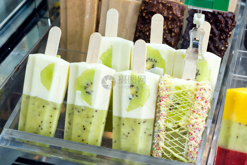 冰淇淋Kiwi水果冰箱图片