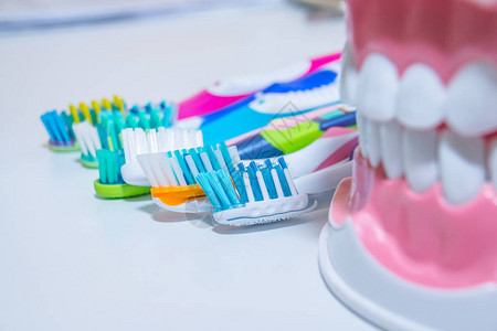 牙刷白化牙齿护理牙齿健康概高清图片