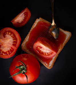 吐司番茄酱图片
