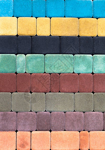 彩色混凝土铺设的板块漂亮的优质图片