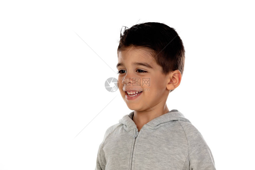 身穿灰色运动衫的吉普赛儿童图片