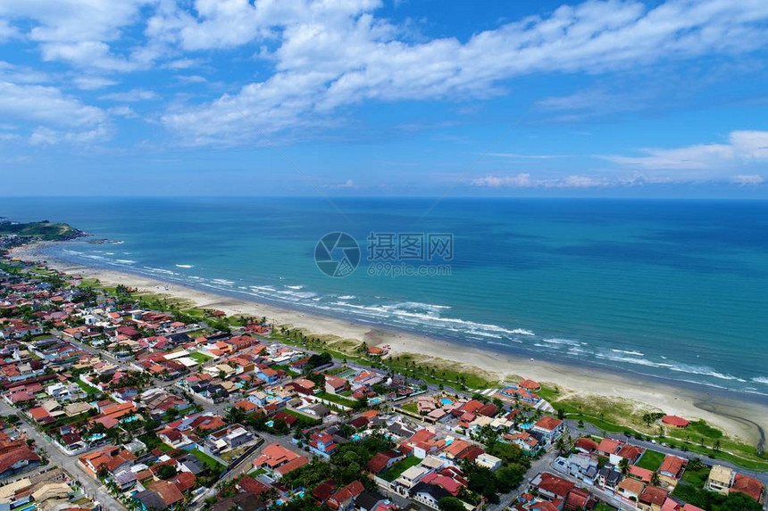 巴西圣保罗伊坦哈姆海滩的鸟瞰图很棒的风景海滩场景假期旅行旅行目的地宁静旅游点图片