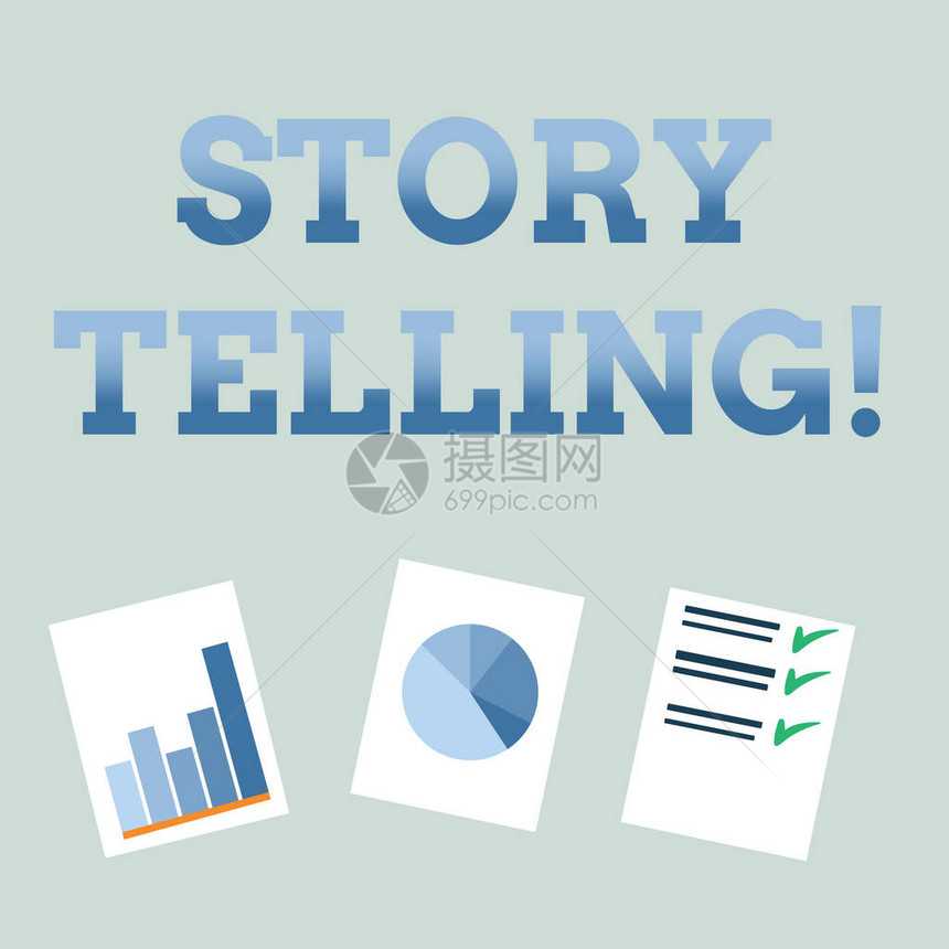 手写文字讲故事概念意指讲述或写短篇故事图片