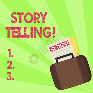 手写文字讲故事概念意指讲述或写短篇故事图片