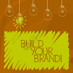 概念手写显示建立您的品牌商业照片展示创建您自己的标志口号模型图片