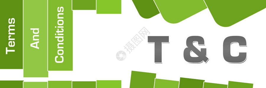 T和C以绿色背景书写的条图片