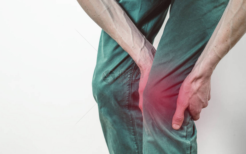半月板破裂男膝下疼痛膝关节炎症过程图片