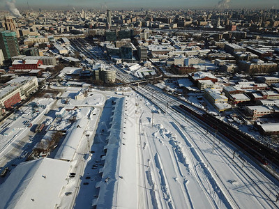 直升机莫斯科城市景观图片