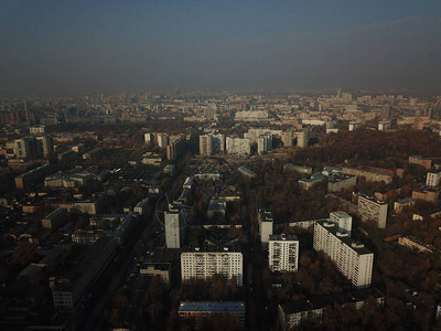 全景城市天空视图莫斯科图片