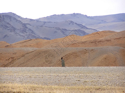山石环绕的蒙古自然景观高清图片