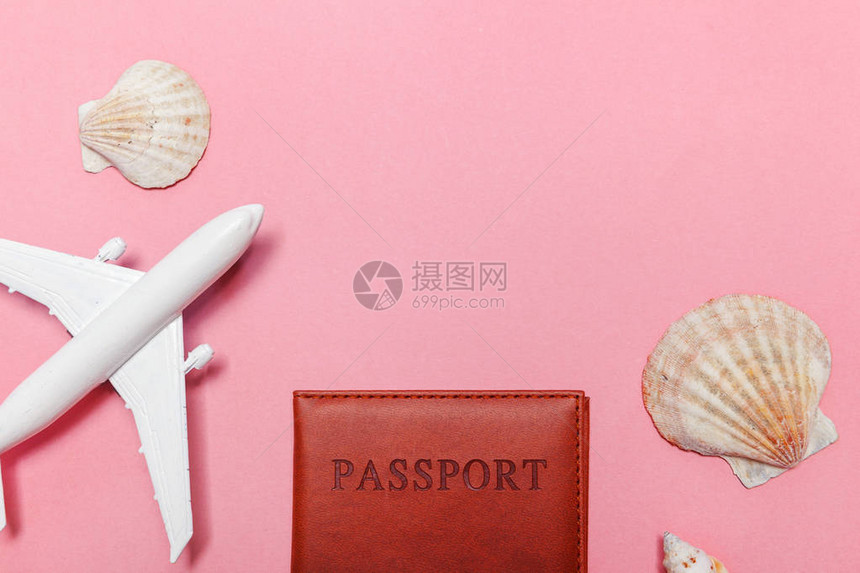 乘飞机度假夏季周末冒险旅行票旅游概念图片
