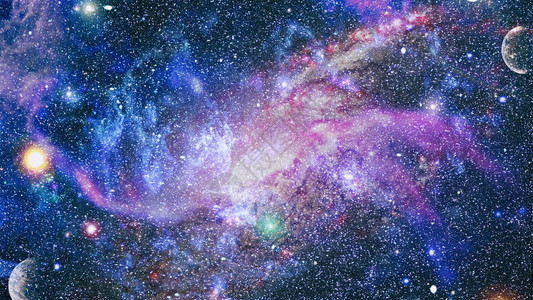 空间中的星云和星系PlanetandGalaxy美国航天局制图片
