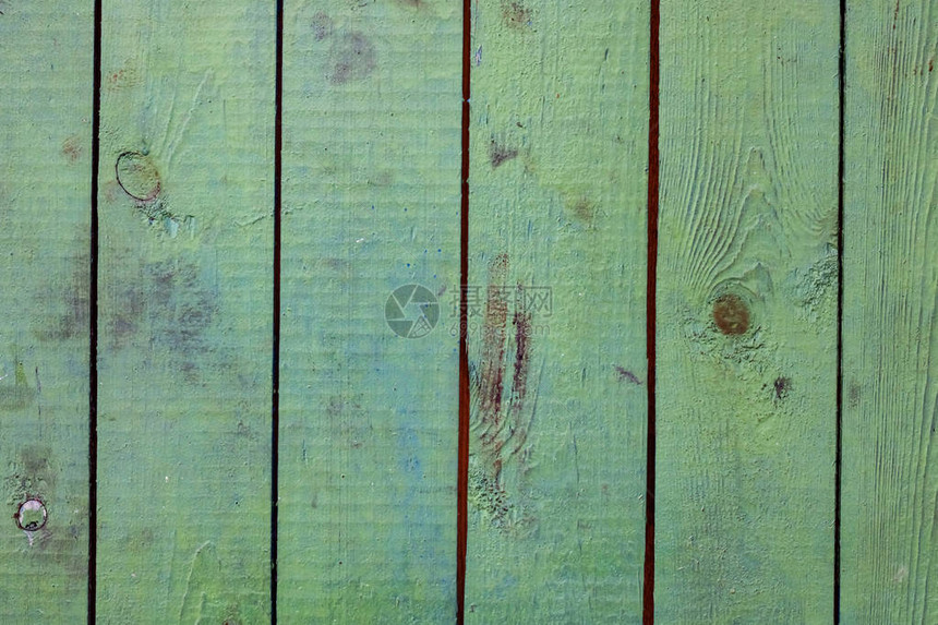 旧绿木板的纹理文字图片