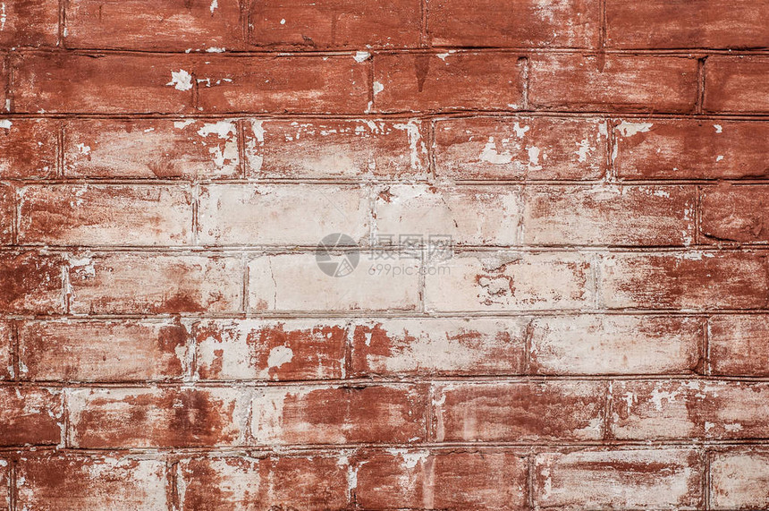 红色复古砖墙背景壁纸图片