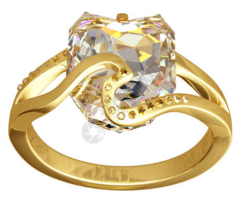 3D铸造结婚戒指钻石孤图片