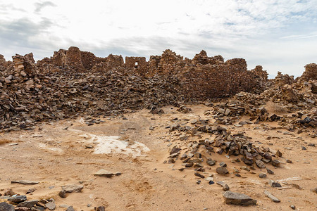 萨哈拉沙漠古城的废墟失落的幽灵城图片