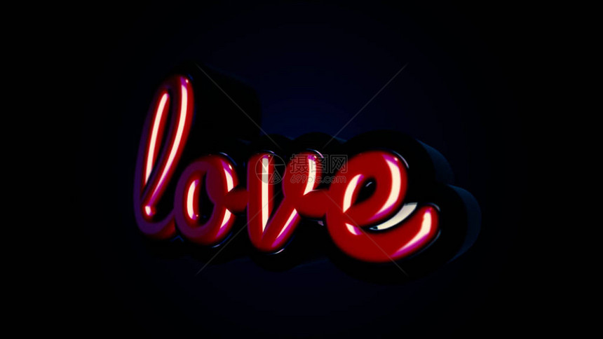 爱这个词是用小红字写成的图片