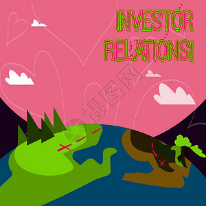 显示投资者关系的概念手写概念意义金融投资图片