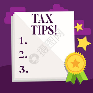 手写文本税务提示概念照片帮助税收增加收入减图片