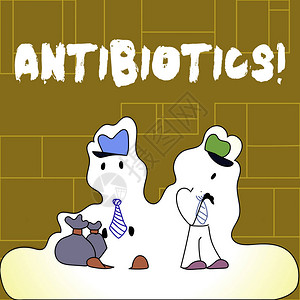 手写文本抗生素用于治疗和预防细菌感染的图片