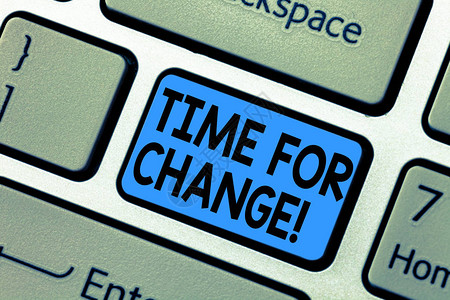 文字书写文本更改时间改变时刻演变的商业概念新起点机会增长键盘意图创建计算机消背景图片