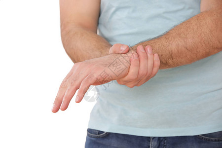 手腕受伤患有腕管综合症状的人图片