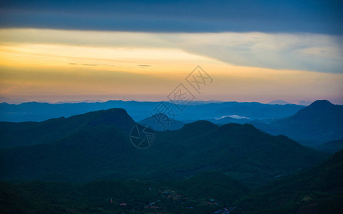 亚洲山地景观日落多图片