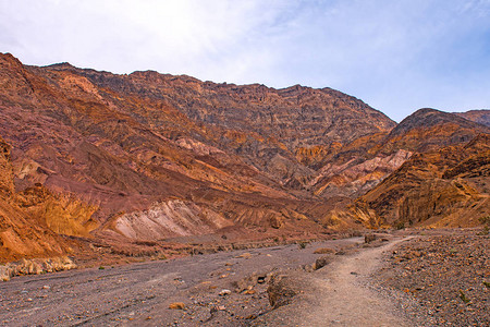 加利福尼亚谷公园Mosaic峡谷莫萨伊克峡谷上方的一个沙漠峡谷图片