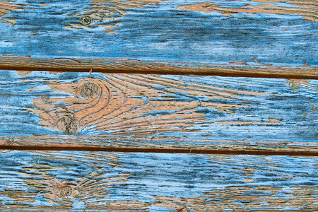 旧板树枝纹理脱壳蓝色油漆横条纹背景图片