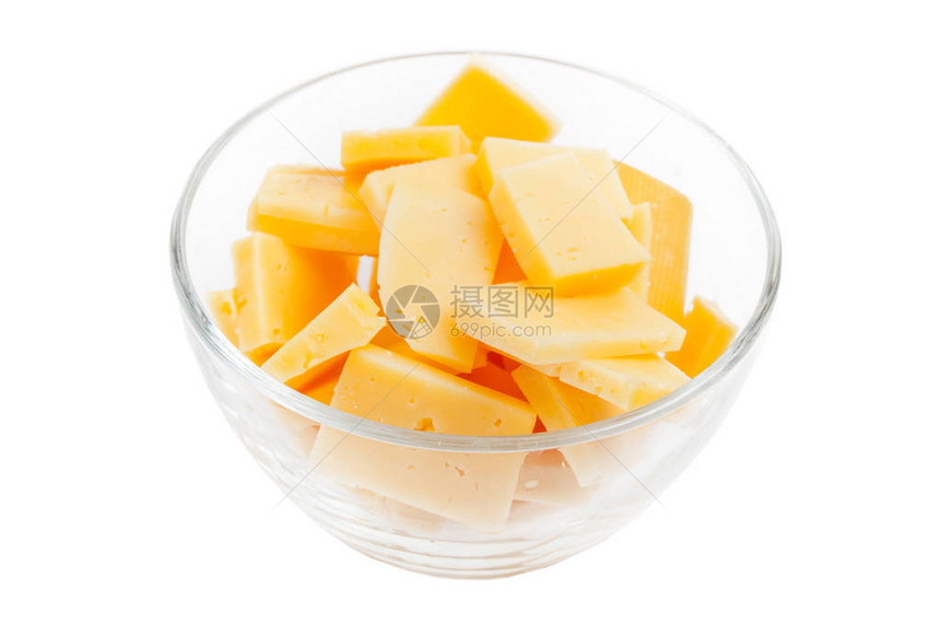 玻璃盘子里的奶酪片图片