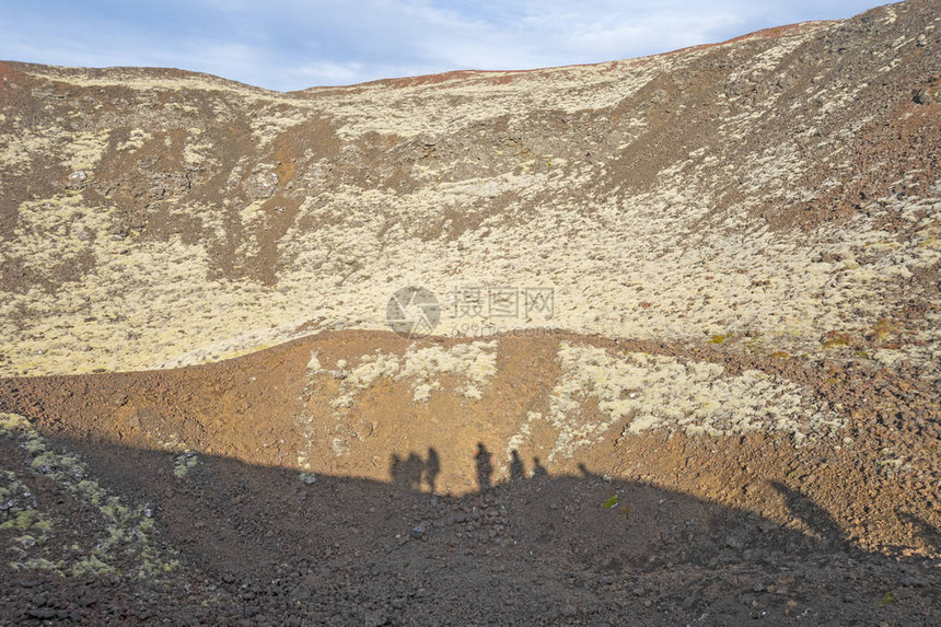 冰岛格拉布罗克山板上的山脊图片