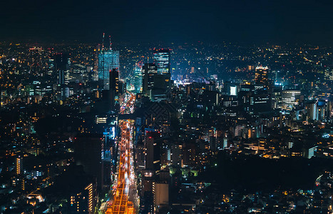 夜里对日本东京涉图片