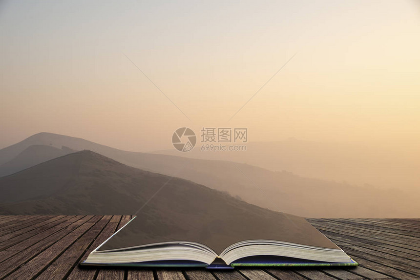 山峰区大海脊的美丽冬季日出风景形象图片