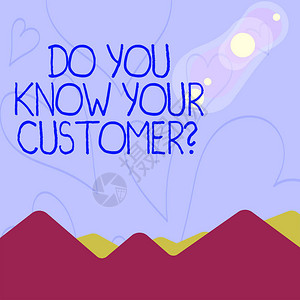 概念手写显示你知道你的客户问题概念意义服务用相关信息识别客户七图片