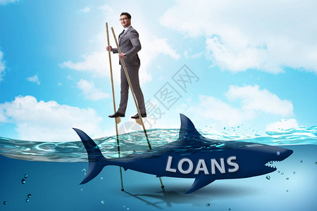 成功处理贷款和债务的商人图片