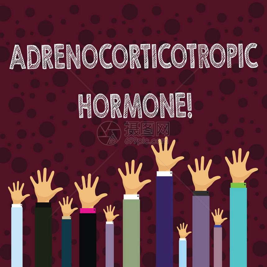 展示AdrenocortortictoropicHormone的书写说明商业对荷尔蒙的概念图片