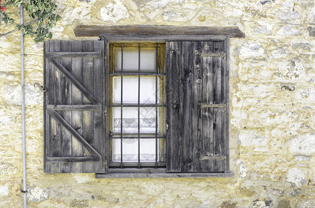木棚的窗户背景图片