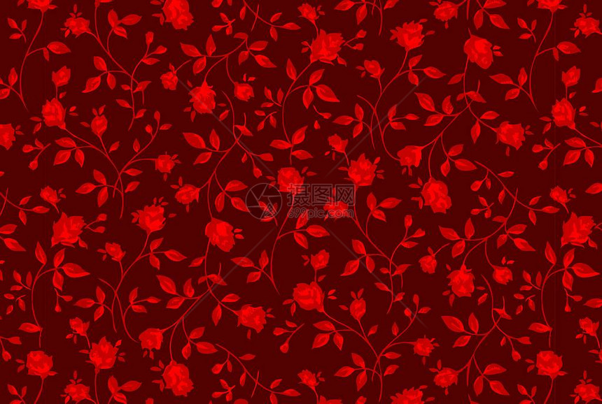 红玫瑰纹理backgroundillustration图片