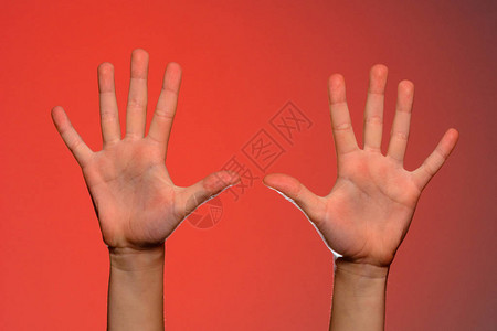 人类的手显示五根手指图片
