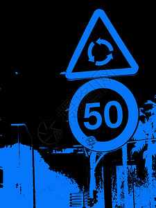 指示限速的交通标志图片
