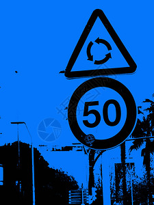 指示限速的交通标志高清图片
