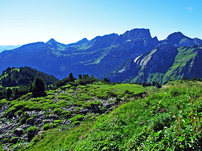 Alviergruppe山脉高山峰和岩石地貌图片
