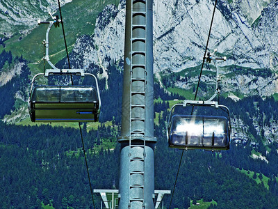 缆车OberdorfGamsalp或Sesselbahn图片
