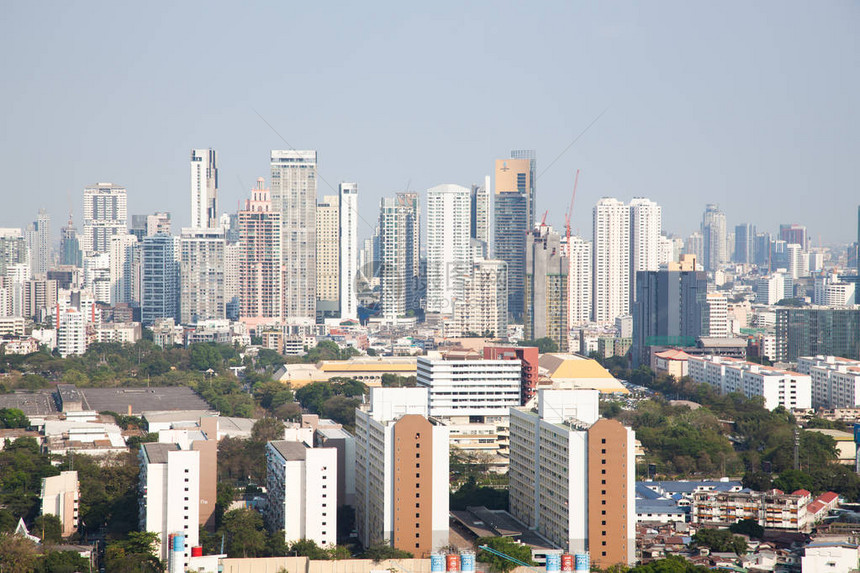 泰国曼谷市中心高楼全景图片