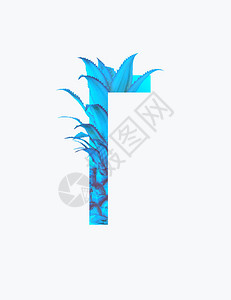 西里尔字母与蓝色菠萝背景图片