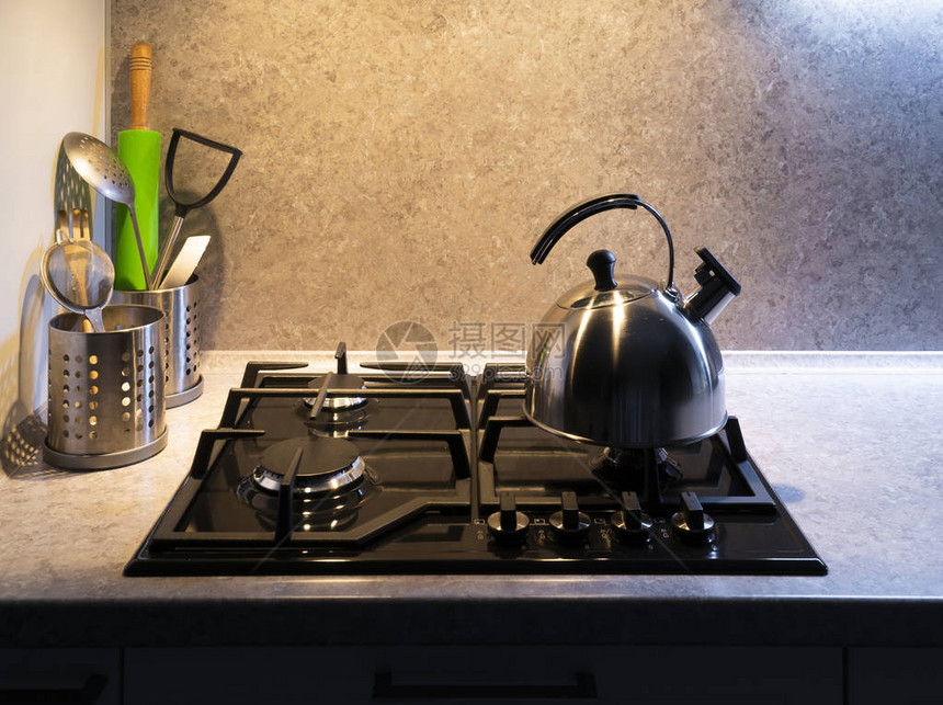 室内煤气热室现代厨房厨房用具图片