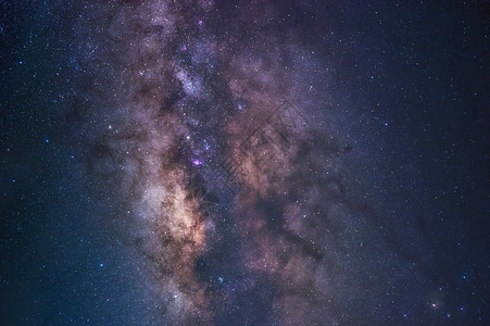 有恒星和空间尘埃的银河系图片